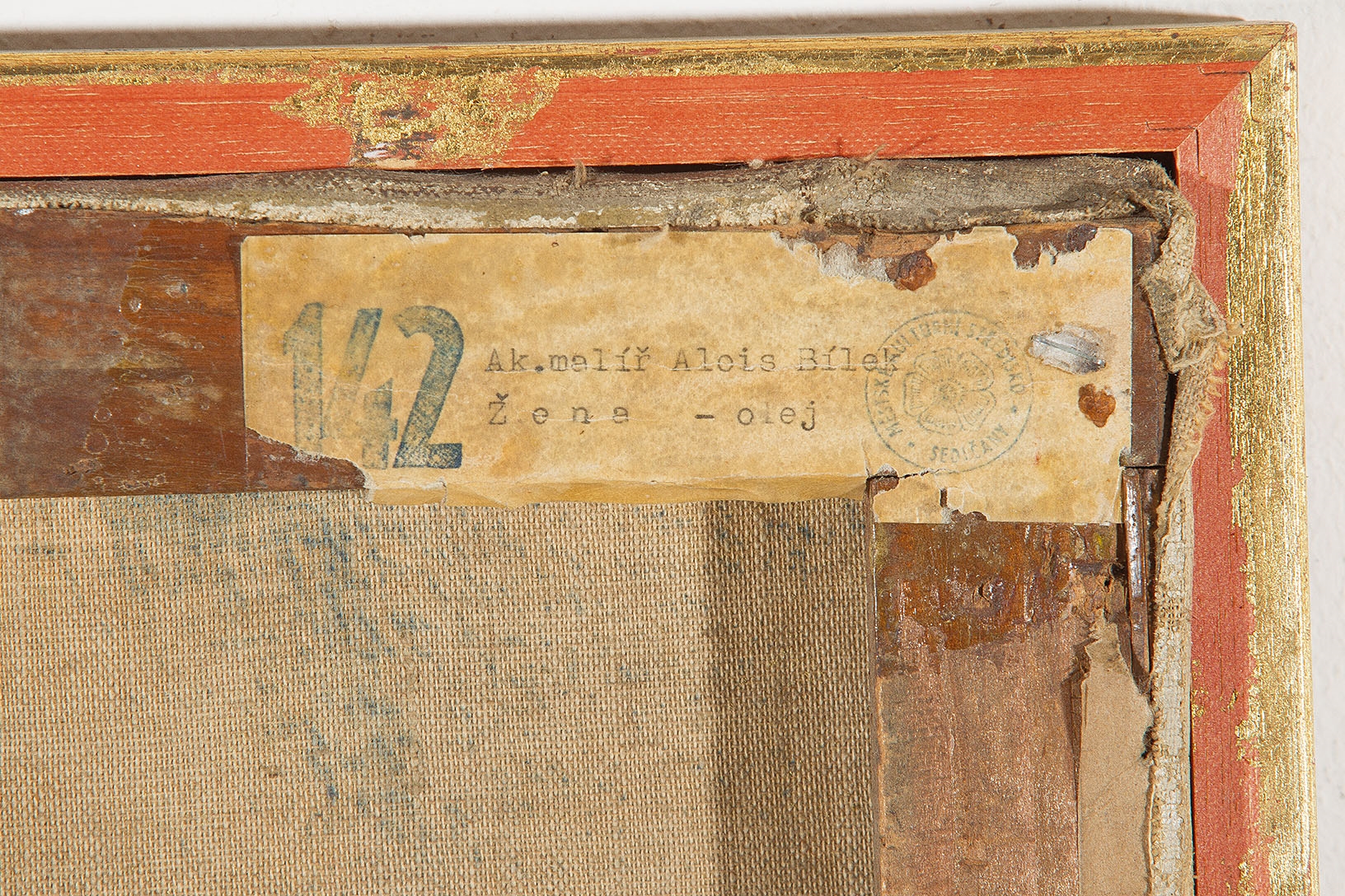 Artwork by Alois Bílek, Akt im Grünen, Made of oil/canvas