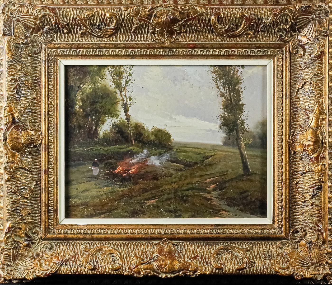 Joan Colomer Valls | (1965) Figura en el campo Óleo sobre tela. Medidas ...