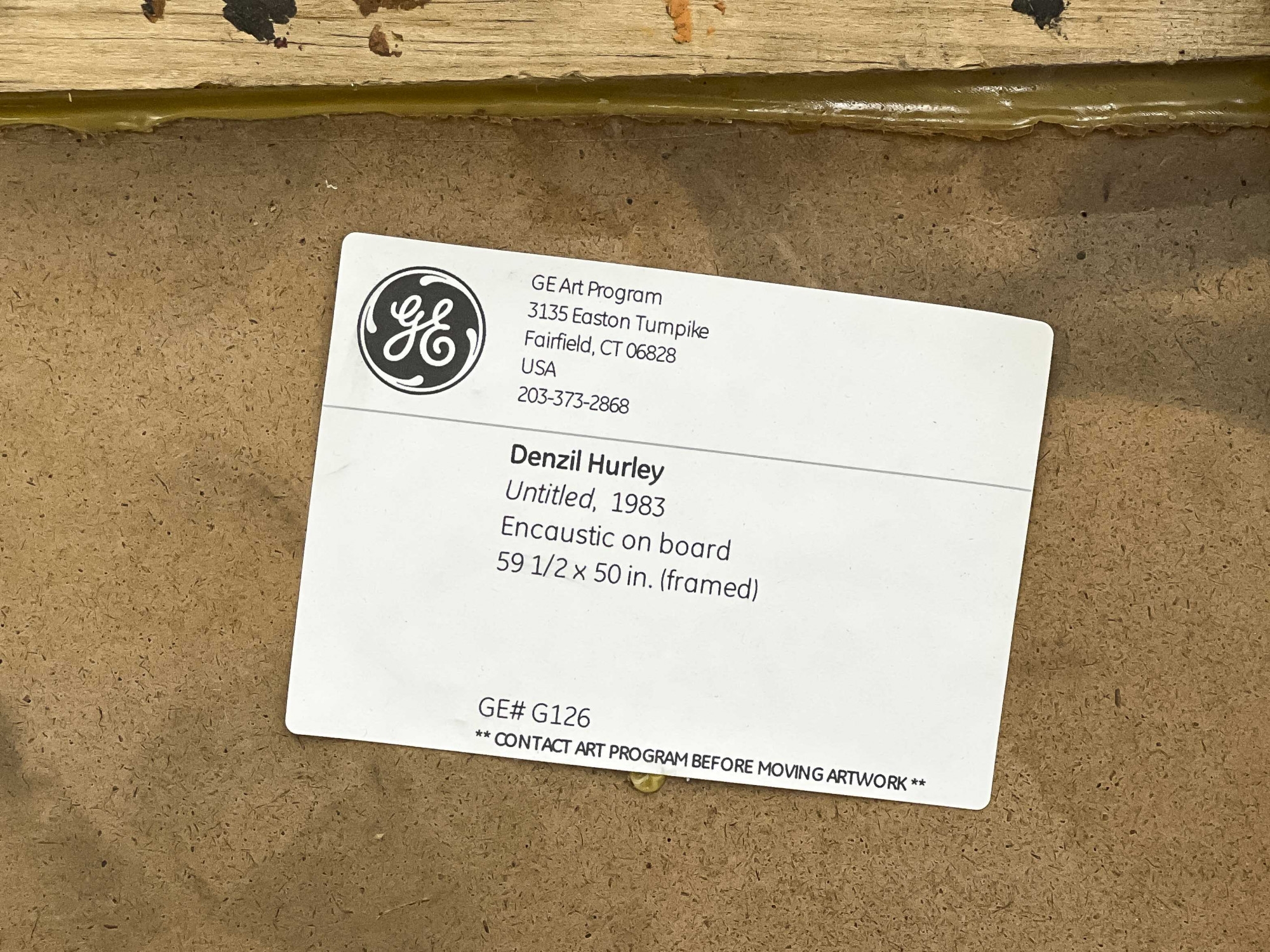 Artwork by Denzil Hurley, Untitled, Made of encaustic on board