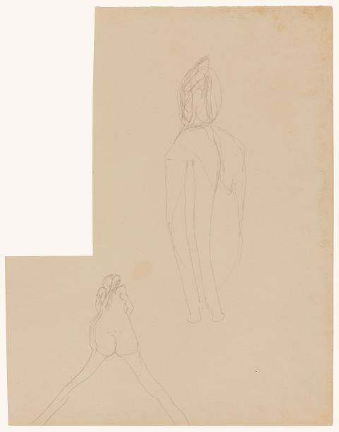 Artwork by Joseph Beuys, Zwei Mädchen, Made of Pencil on card
