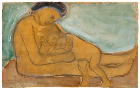 Mutter und Kind by Paula Modersohn-Becker, 1906