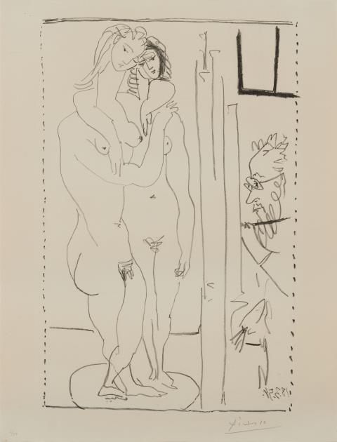 Les deux modèles nus by Pablo Picasso, 1954