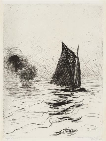 Segler und Rauch by Emil Nolde, 1910