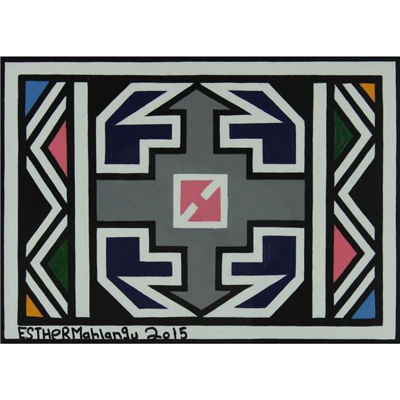 NDEBELE PATTERN by Esther Mahlangu, 2015