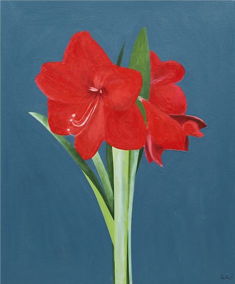 Red Amaryllises by Charles Pachter, 2021