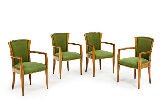 Suite of four armchairs by André Domin, Circa 1925-1930