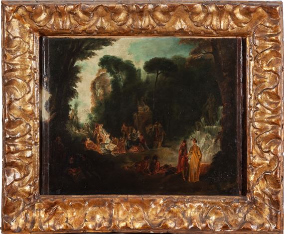 The gathering by Jean-Antoine Watteau