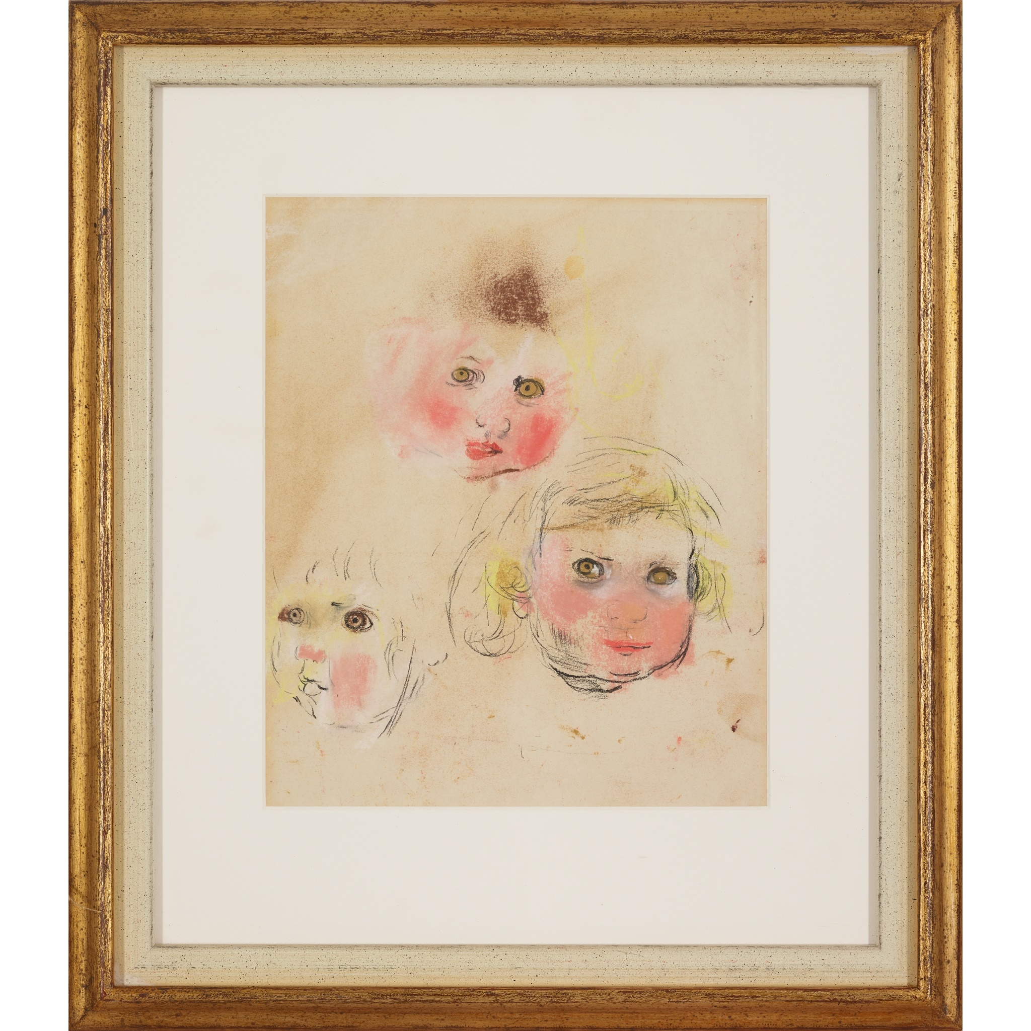 Artwork by Joan Kathleen Hardy Eardley, STUDIES OF AMANDA, Made of Pastel on coloured paper