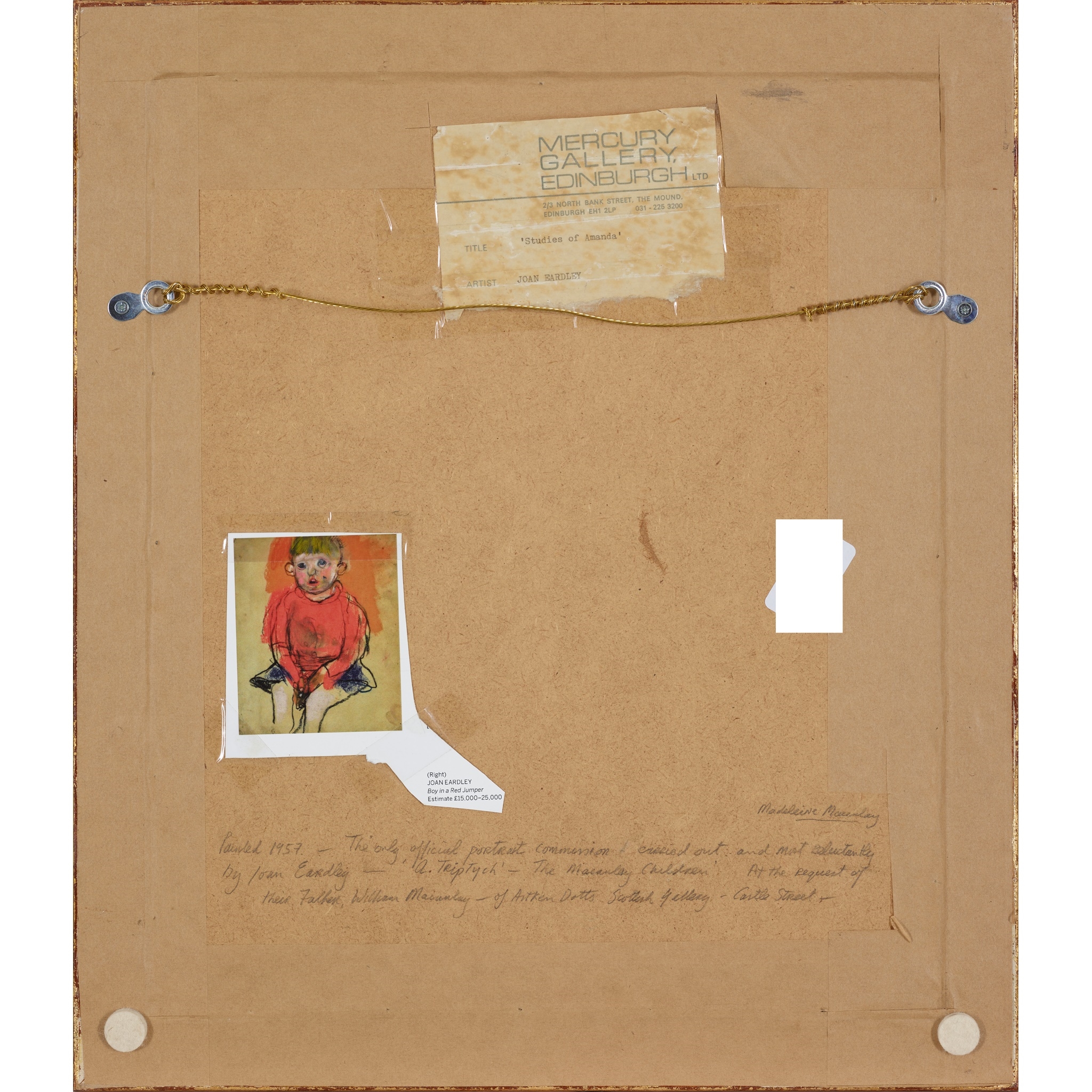 Artwork by Joan Kathleen Hardy Eardley, STUDIES OF AMANDA, Made of Pastel on coloured paper