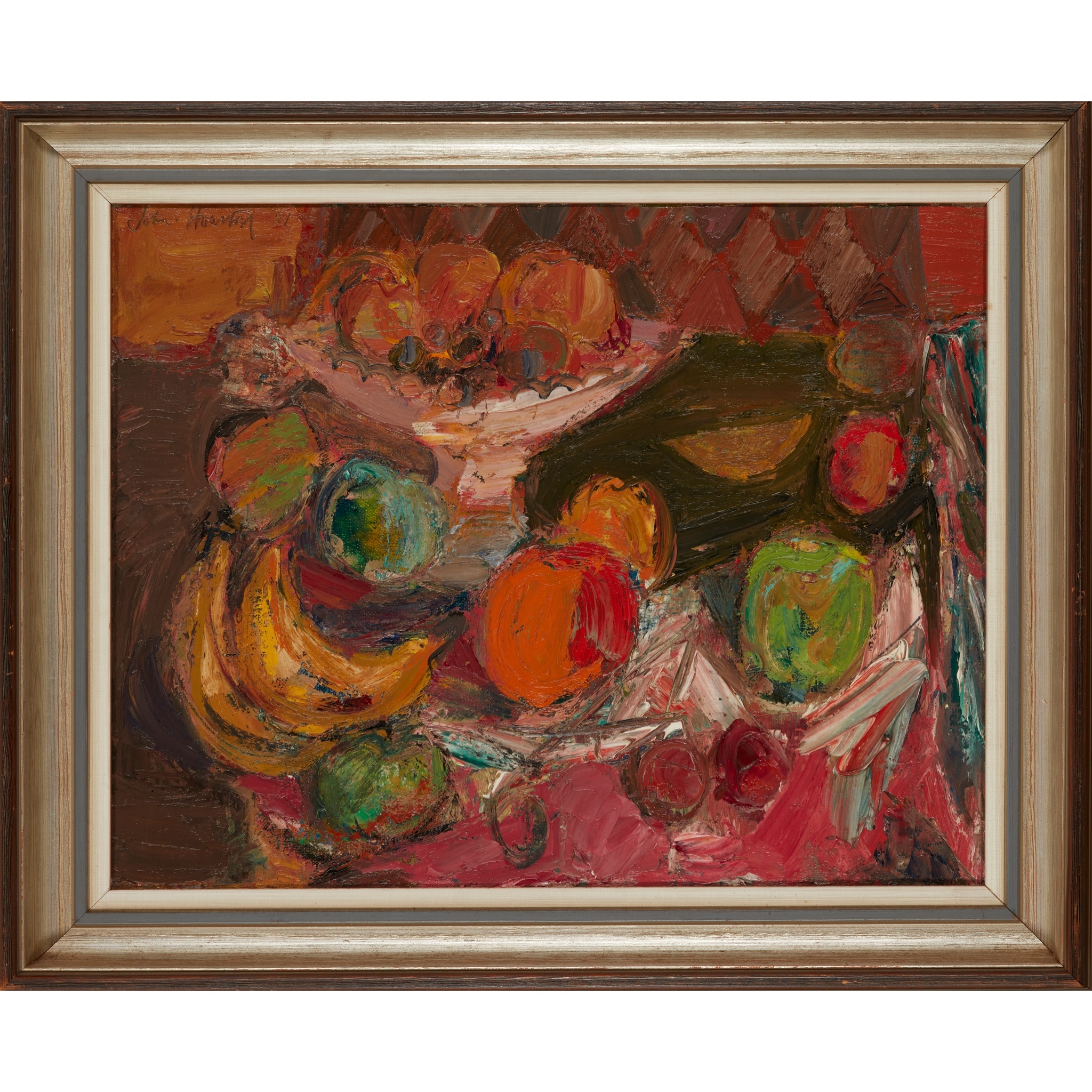 Artwork by John Houston, A STILL LIFE OF FRUIT, Made of oil on canvas