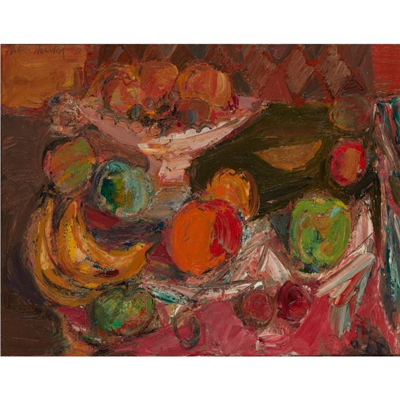 A STILL LIFE OF FRUIT by John Houston, 1957