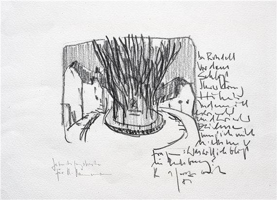 Horst Janssen | Das Rondell (1989) | MutualArt