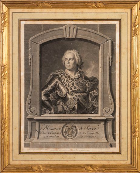 "Maurice de Saxe, Maréchal de France" 1745 by Hyacinthe Rigaud, Johann Georg Wille, 1745