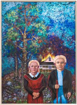 Entang Wiharso Fluidly Expresses Complex, Glittery Narratives Across Painting and Sculpture, Flexing Boundaries of Imagination and Nature