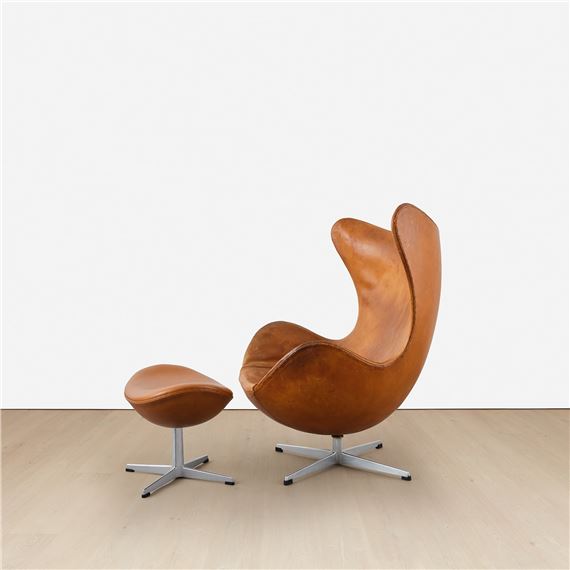 Arne Jacobsen | 'Egg' chair model no. 3316 and later ottoman, model no ...