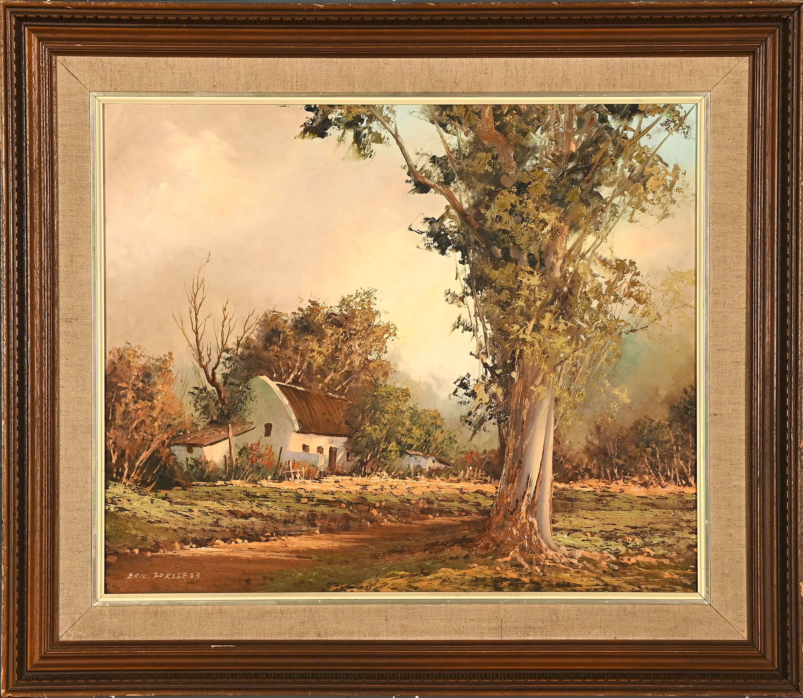 Eric Forlee | Landscape with Farm Cottage and Blue Gum Tree (1983 ...