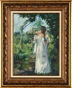 Mother and Child in a Garden - Melinda Brummer