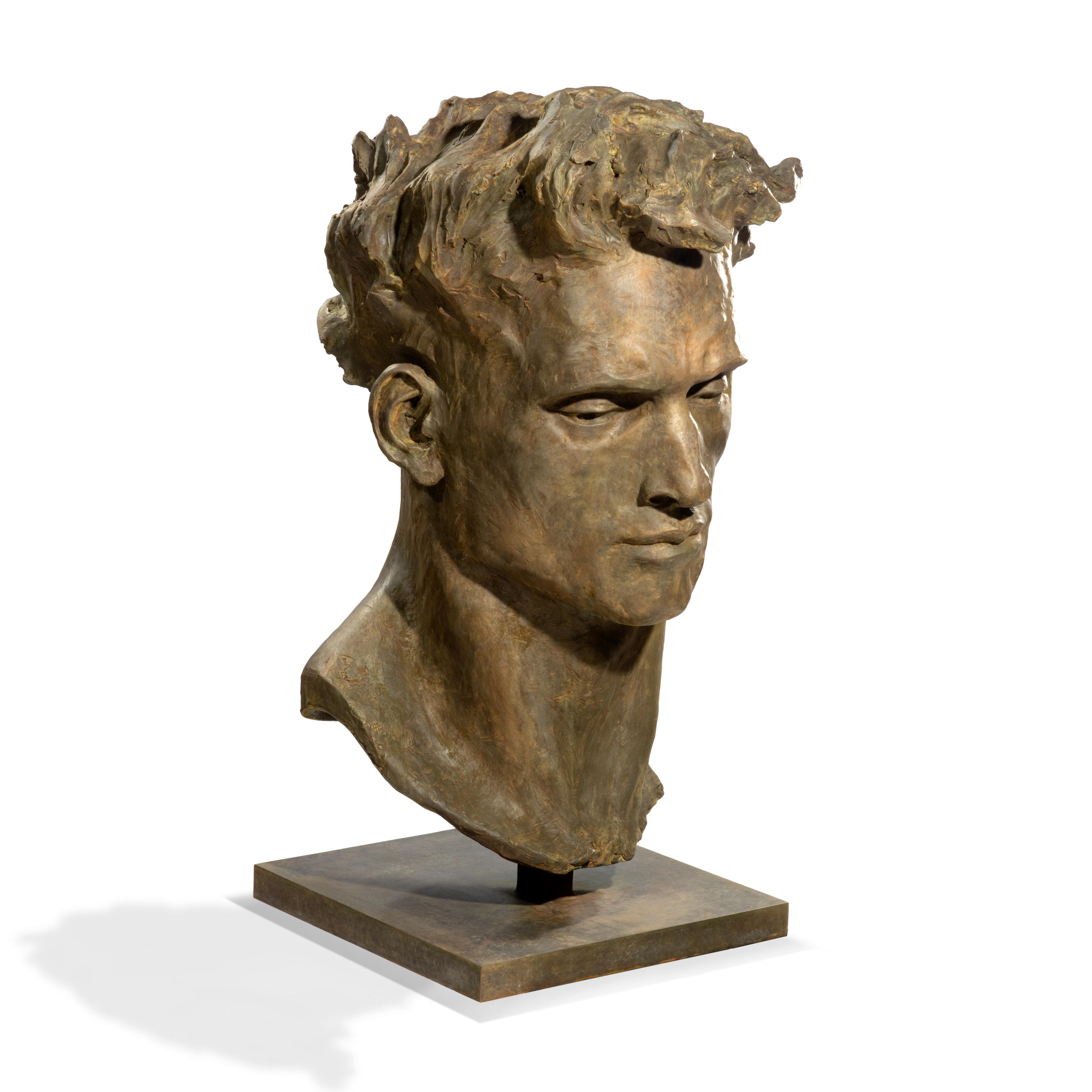 Artwork by Christophe Charbonnel, Tête de Colosse, Made of bronze