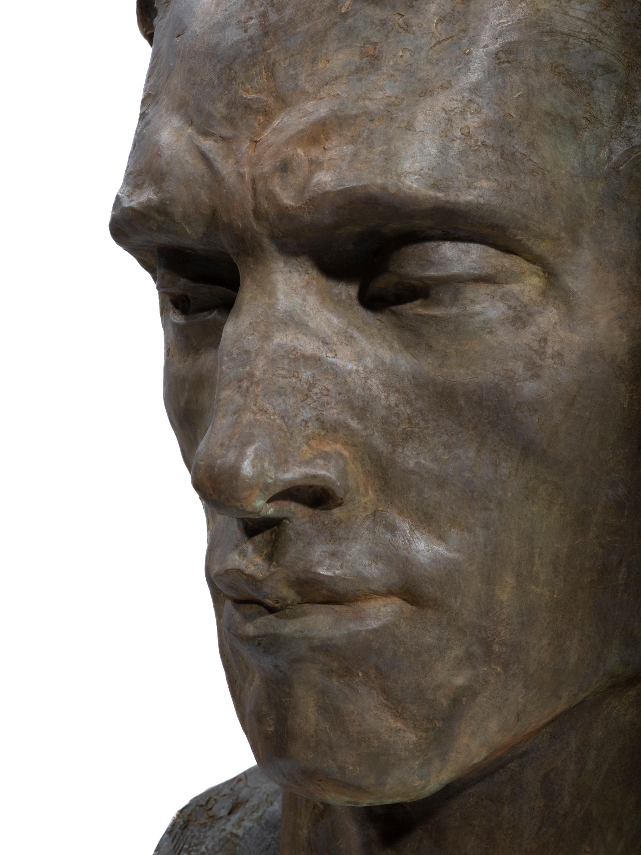 Artwork by Christophe Charbonnel, Tête de Colosse, Made of bronze