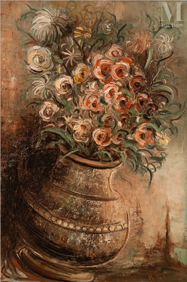 Bouquet dans un pot de terre by Marc Sterling