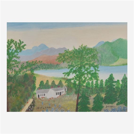 Scotland by Grandma Moses, Executed on July 12, 1957