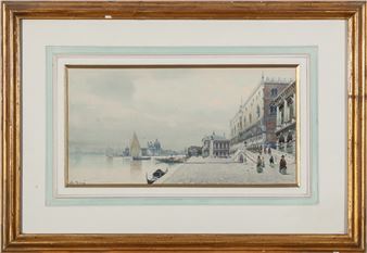 "View of Venice with the Palazzo Ducale and the Column of San Marco" - Emilio Boni