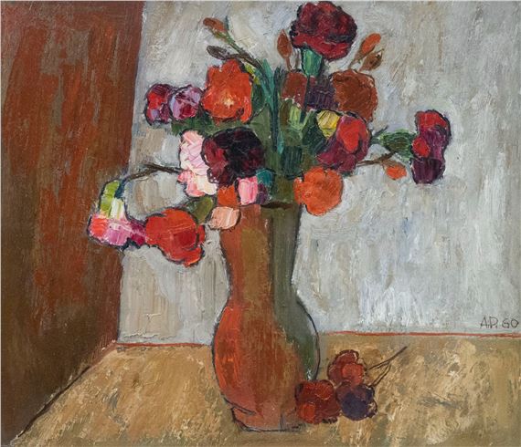 Carnations by Angela Popa Brădean, 1960