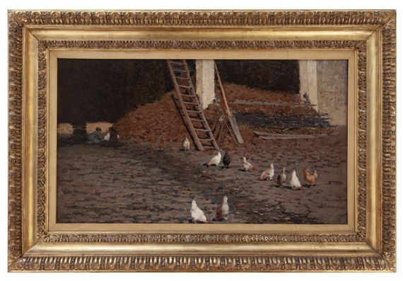 Galline sull'aia by Francesco Filippini