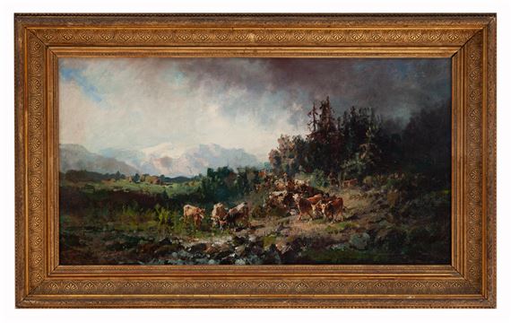 Pascolo all'abbeverata by Ambrogio Preda