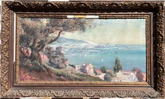 On the heights of Algiers, view of the port - Maxime Black