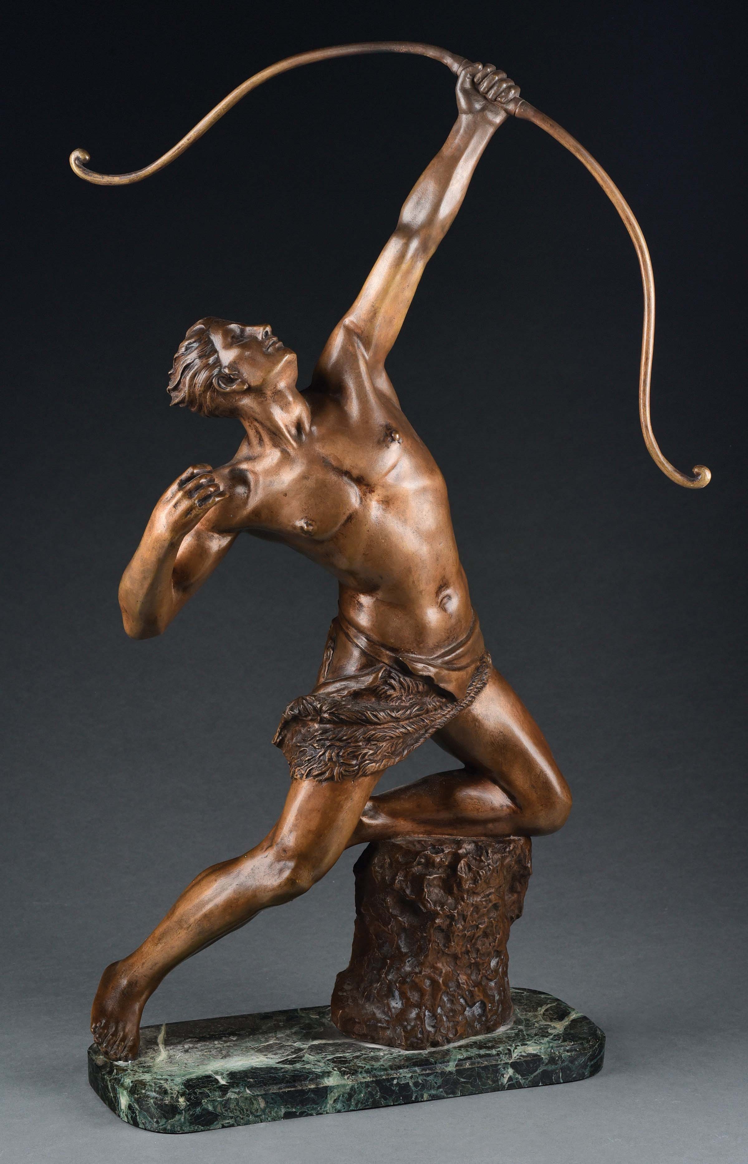 Artwork by Alex Kelety, BRONZE STATUE OF ARCHER, Made of bronze