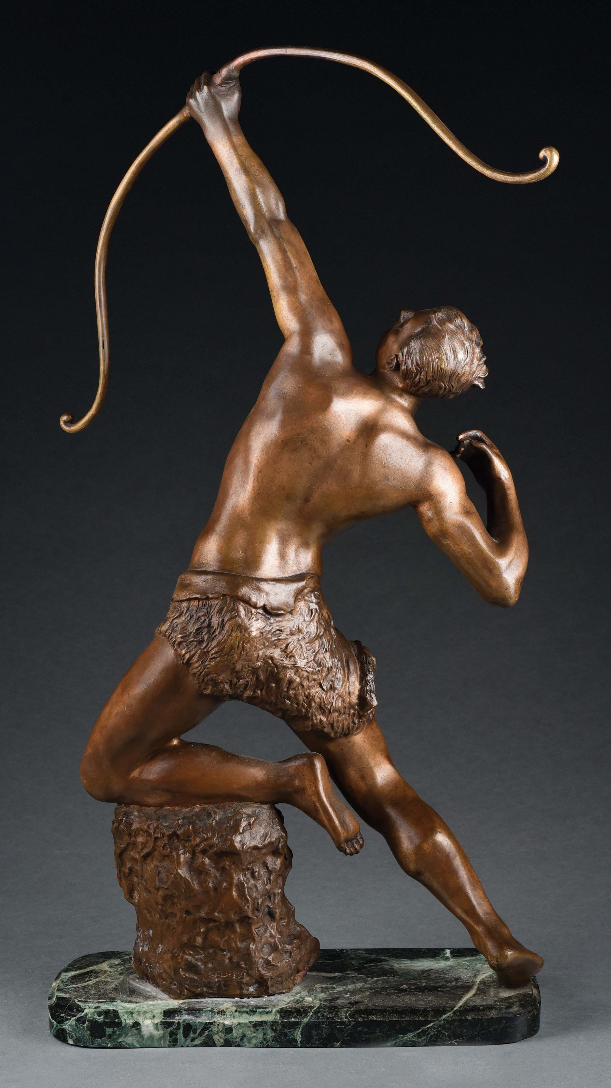 Artwork by Alex Kelety, BRONZE STATUE OF ARCHER, Made of bronze