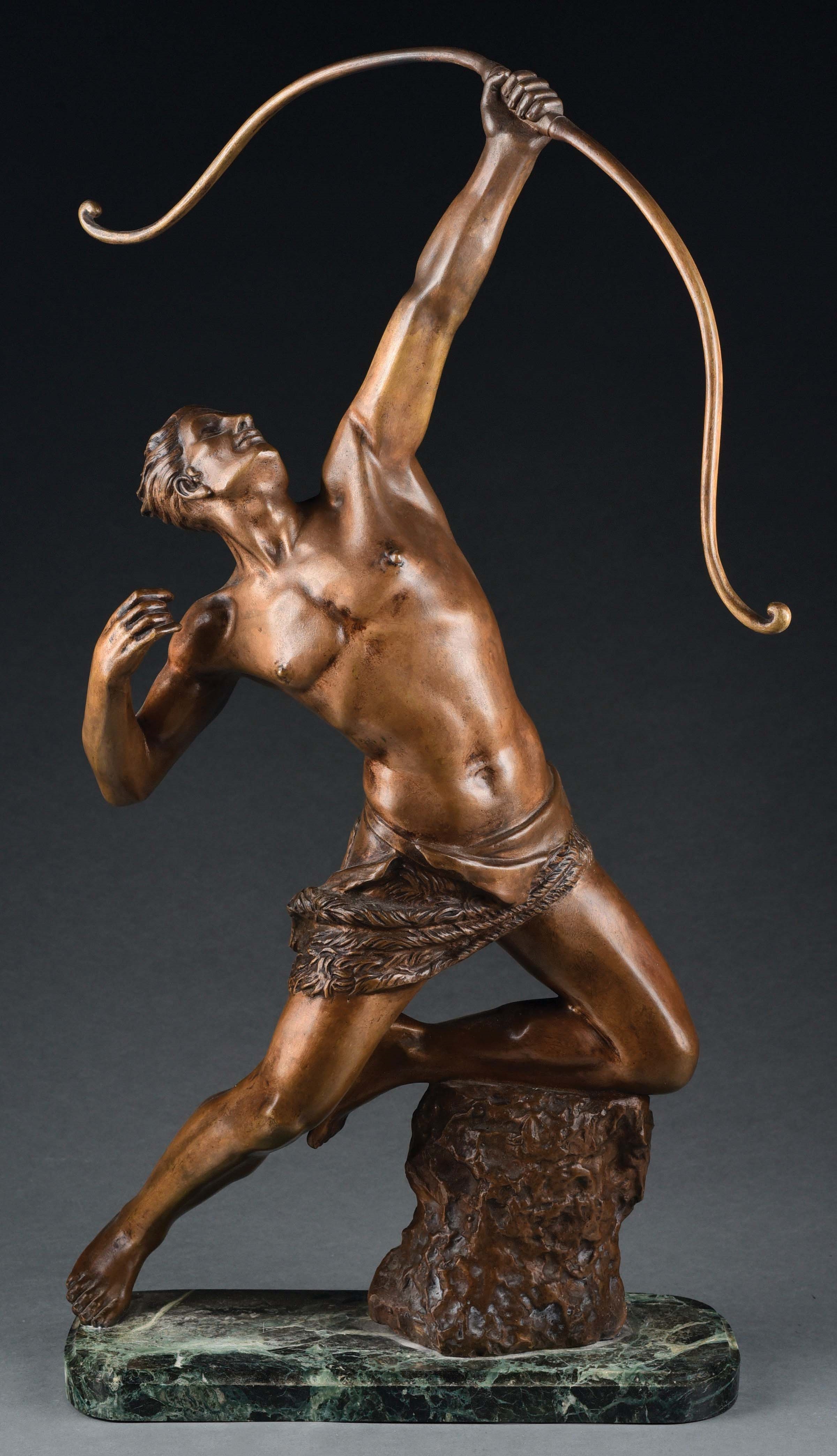 Artwork by Alex Kelety, BRONZE STATUE OF ARCHER, Made of bronze