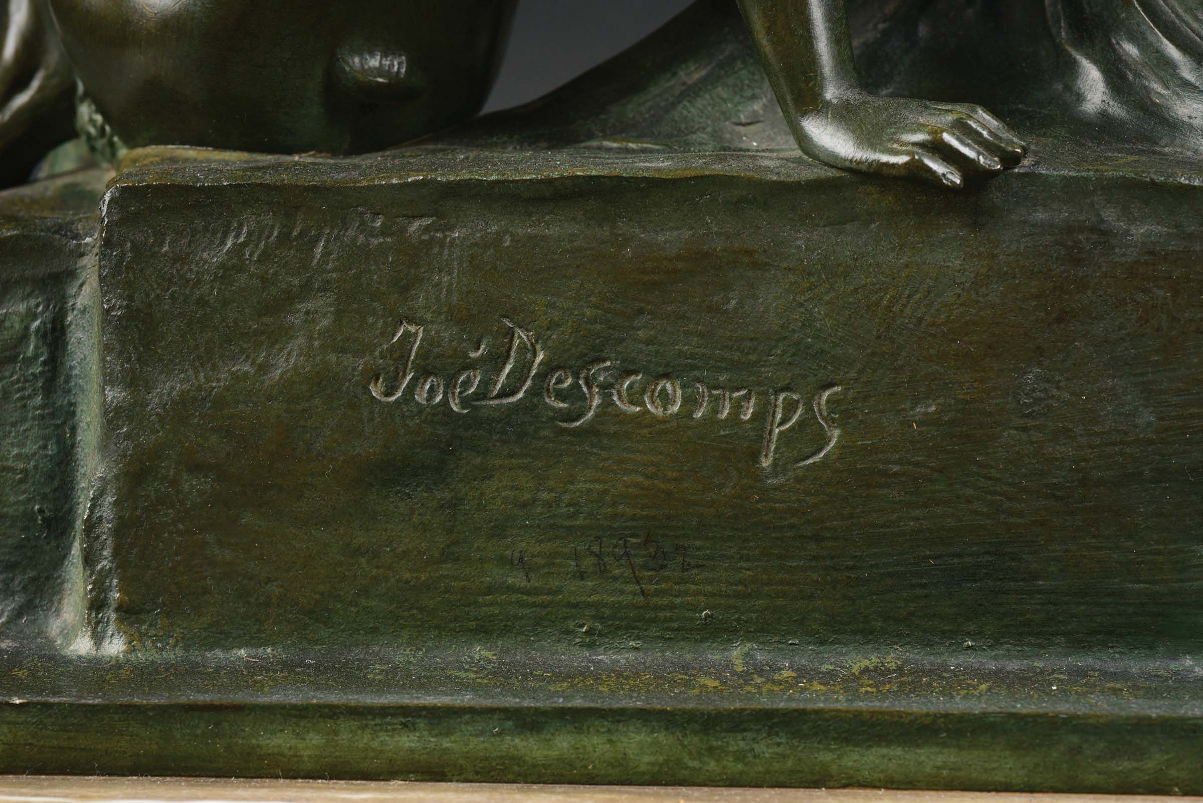 Joé Descomps | JOÉ DESCOMPS-CORMIER FRENCH ART DECO BRONZE OF WOMAN W ...