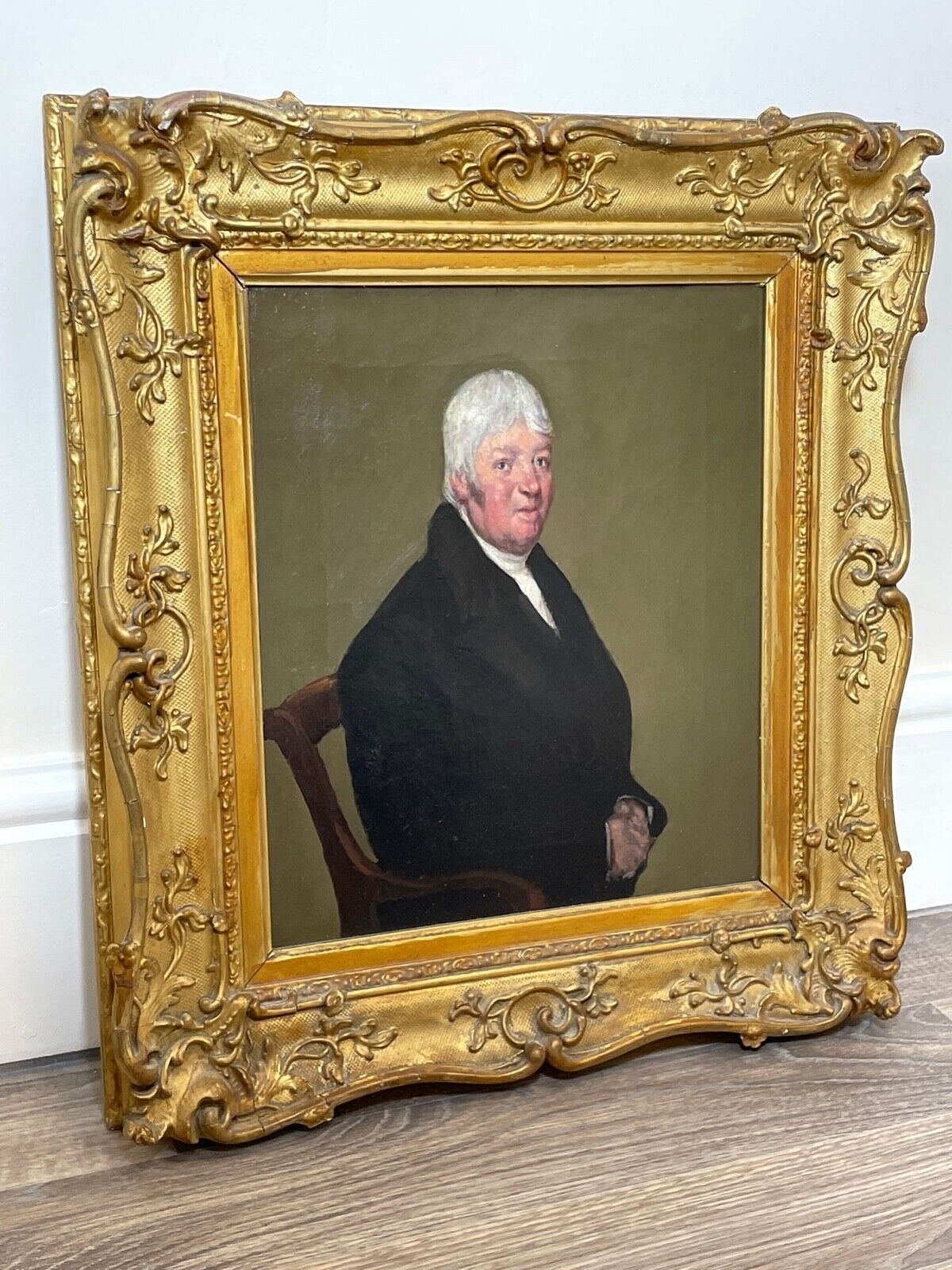 Artwork by John Whistler, PORTRAIT OF AN ENGLISH GENTLEMAN OIL PAINTING, Made of Oil on canvas