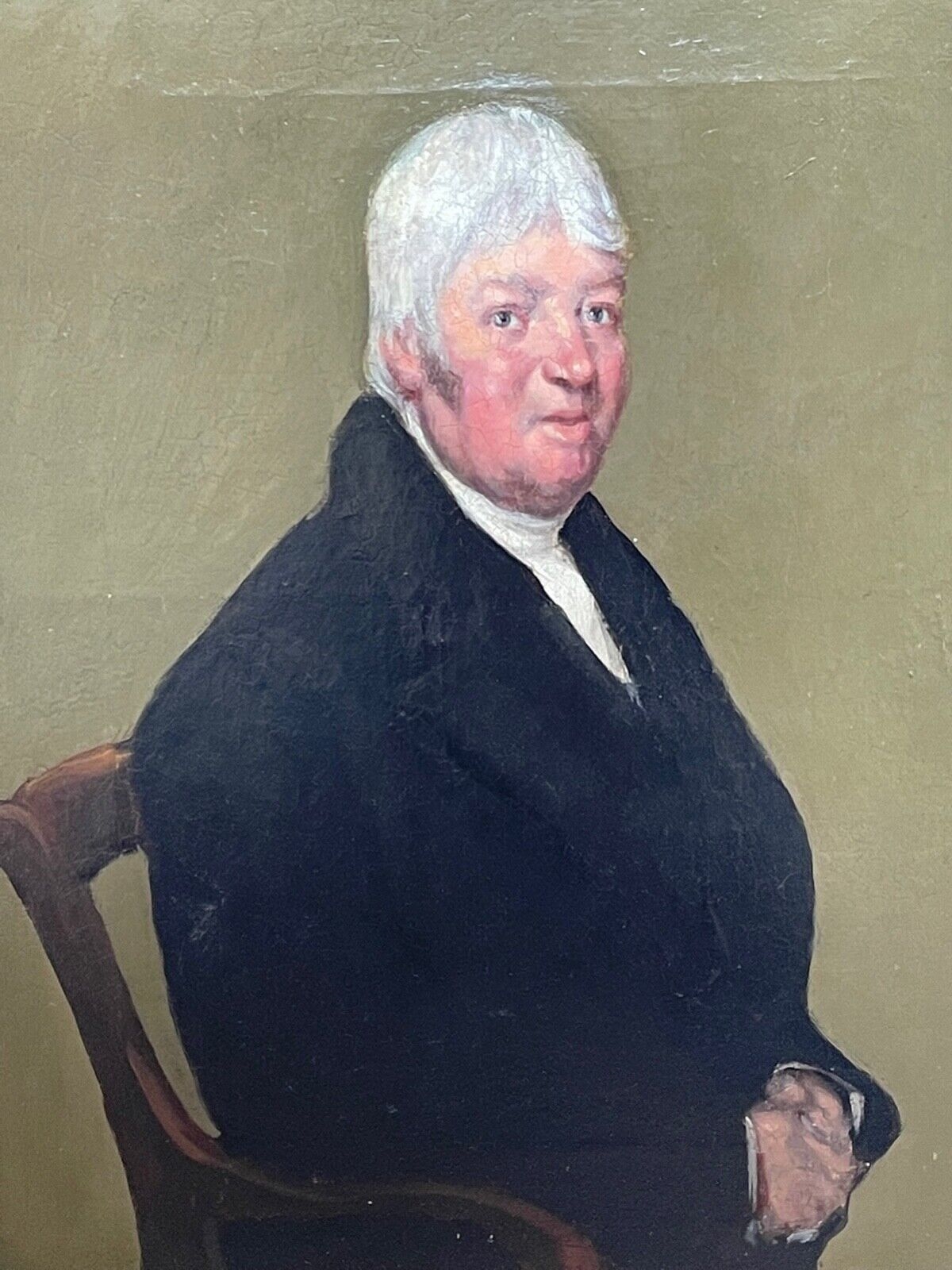 Artwork by John Whistler, PORTRAIT OF AN ENGLISH GENTLEMAN OIL PAINTING, Made of Oil on canvas