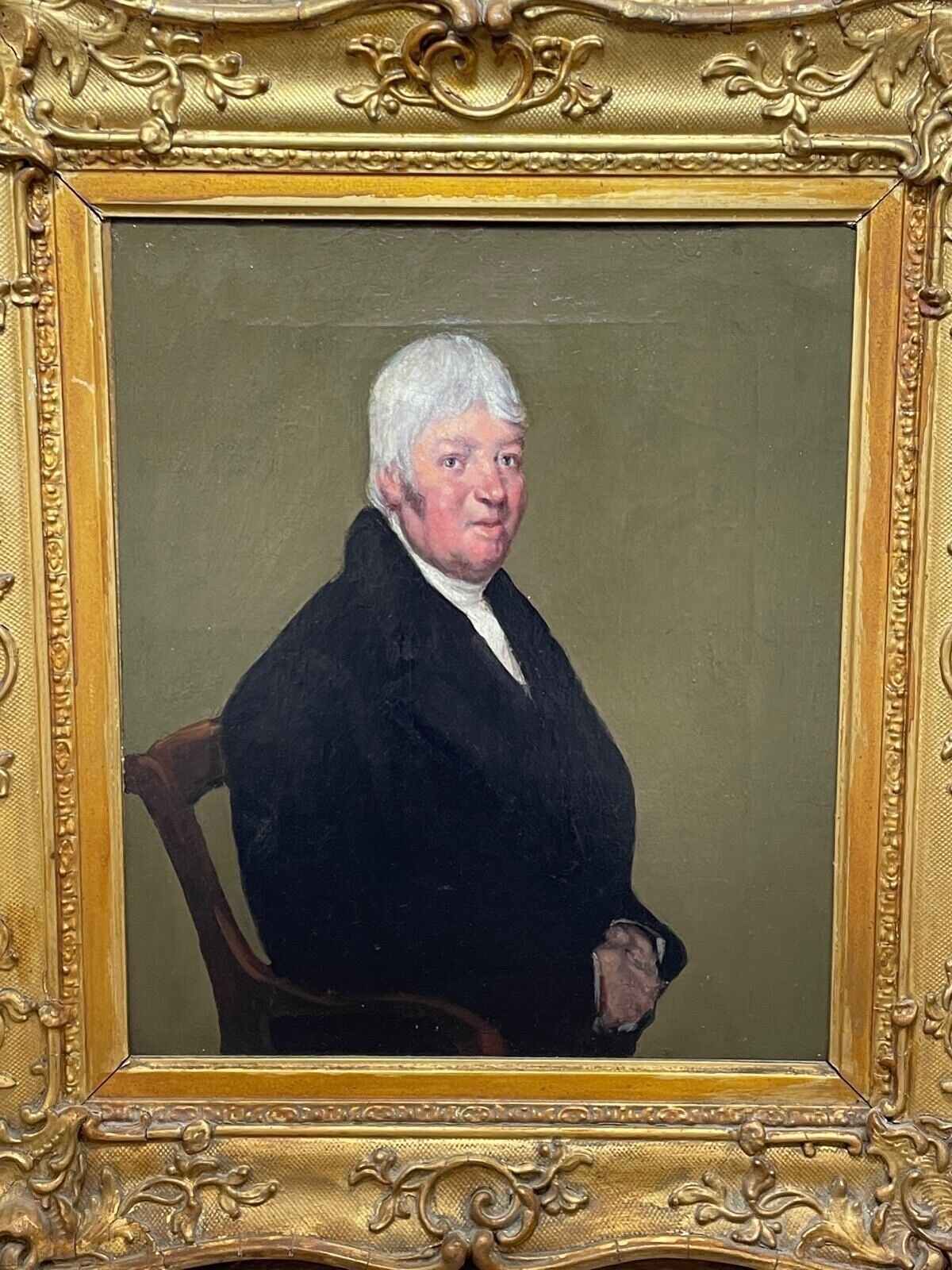 Artwork by John Whistler, PORTRAIT OF AN ENGLISH GENTLEMAN OIL PAINTING, Made of Oil on canvas