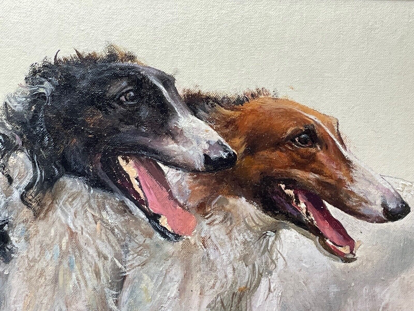Mikhail Naroditsky | PORTRAIT OF TWO DOGS OIL PAINTING (Late 20th ...