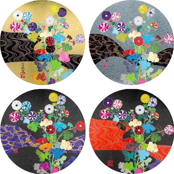 Takashi Murakami | 光琳：黄金の河/ 光琳：光に満ちた冥府/ さすらい  