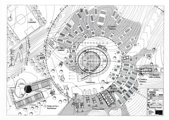 Draft plan for the opera village in Africa - Christoph Schlingensief