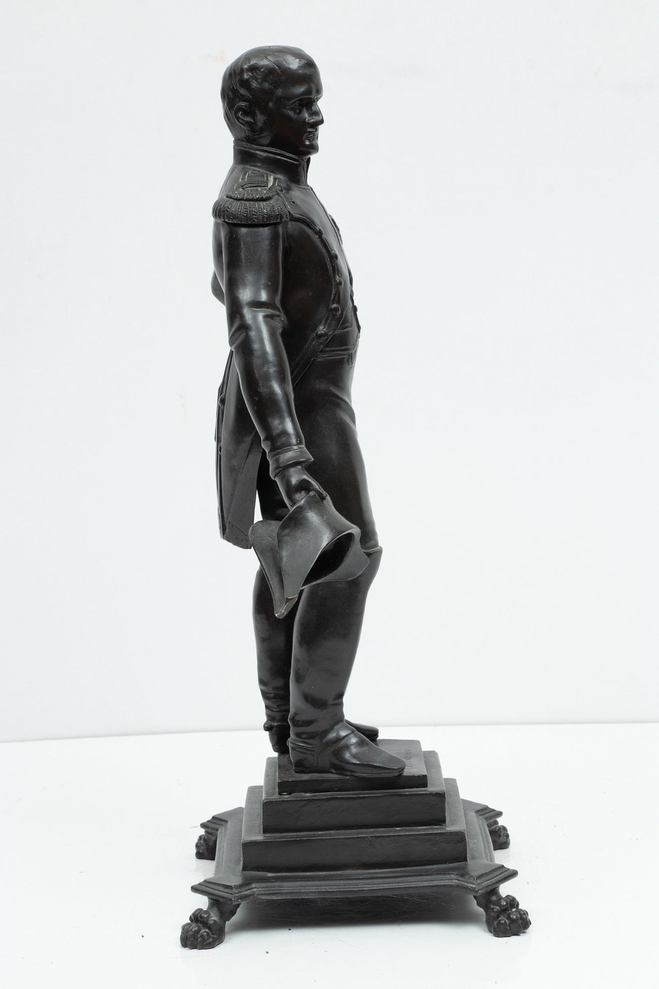 Artwork by Ceciani, Ceciani (Italian 19th C.) Bronze Sculpture Of Napoleon Saluting, H 19.5'' W 11'' L 8'', Made of Bronze Sculpture