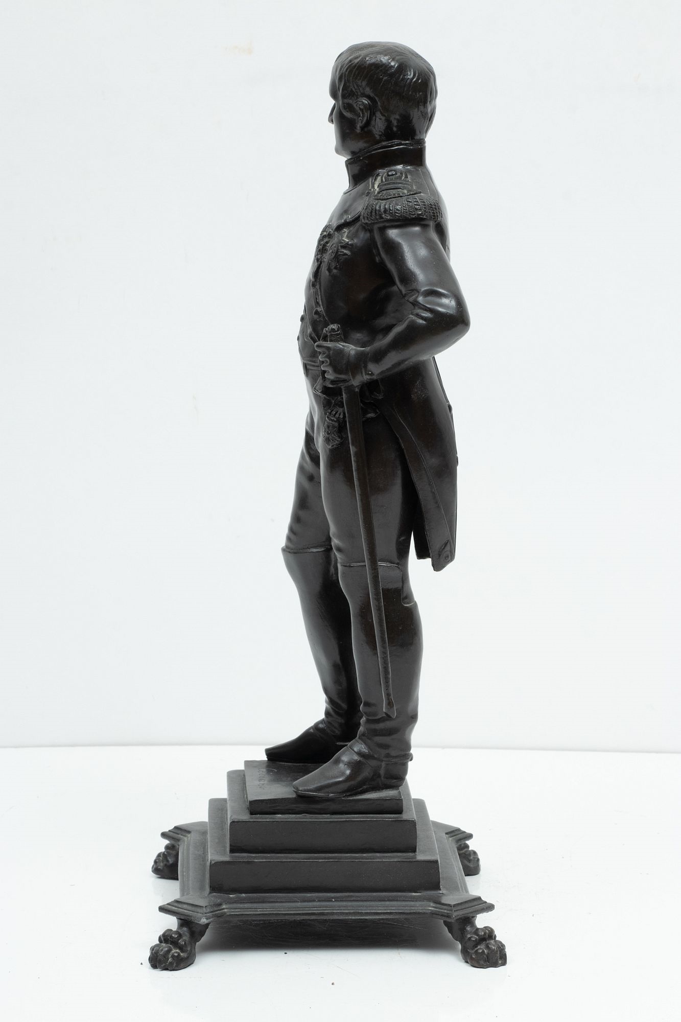 Artwork by Ceciani, Ceciani (Italian 19th C.) Bronze Sculpture Of Napoleon Saluting, H 19.5'' W 11'' L 8'', Made of Bronze Sculpture