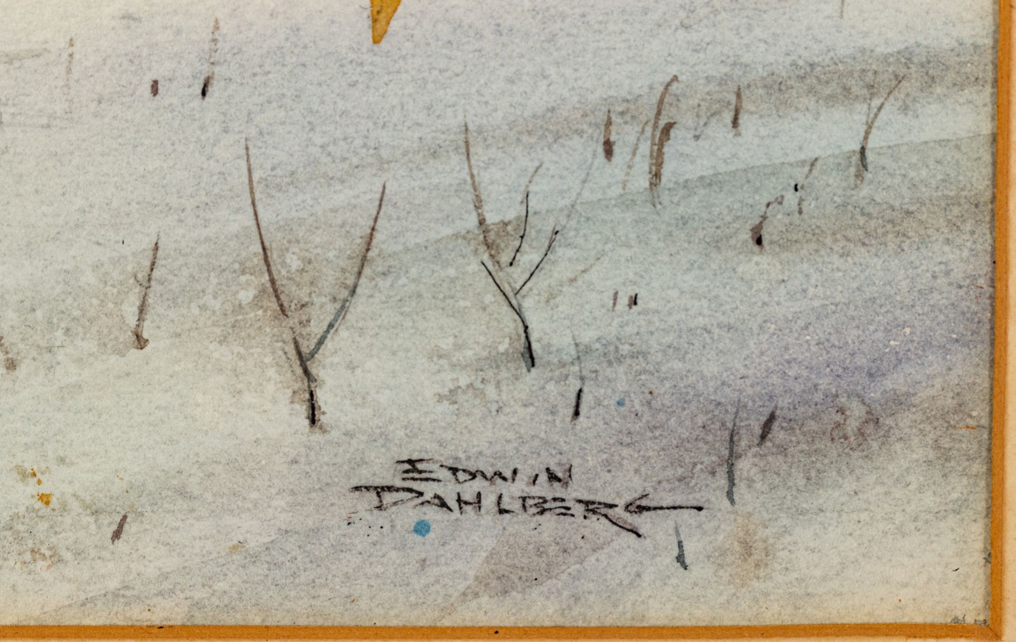 Artwork by Edwin Dahlberg, Edwin Dahlberg (American, 1901-1984) Watercolor On Paper, Winter Landscape, H 10'' W 12'', Made of Watercolor On Paper