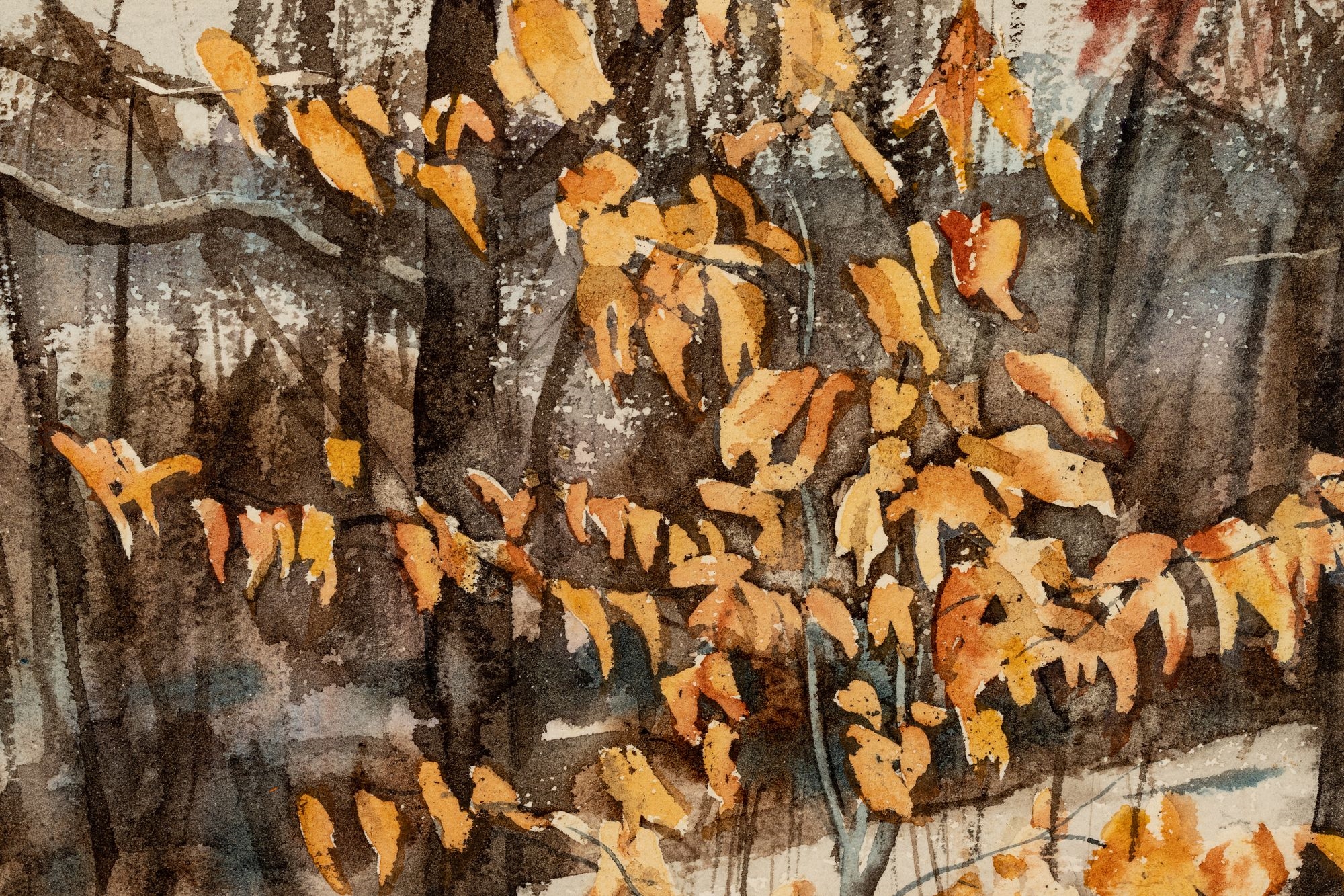 Artwork by Edwin Dahlberg, Edwin Dahlberg (American, 1901-1984) Watercolor On Paper, Winter Landscape, H 10'' W 12'', Made of Watercolor On Paper