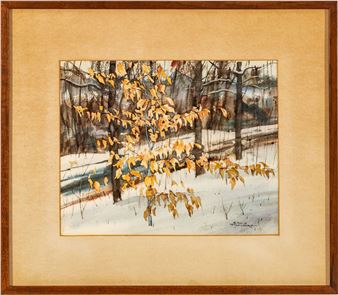 Edwin Dahlberg (American, 1901-1984) Watercolor On Paper, Winter Landscape, H 10'' W 12'' - Edwin Dahlberg