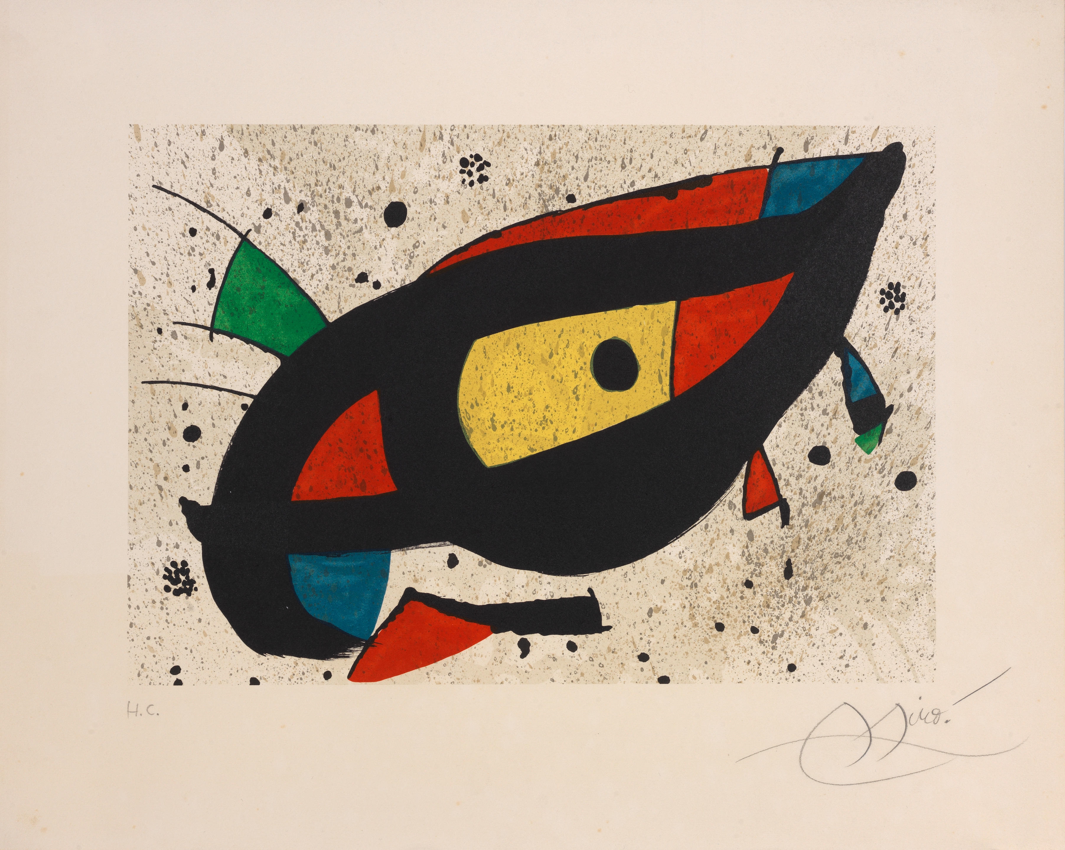 Artwork by Joan Miró, Joan Miró. Pintura, Made of lithograph in colours, 1978, on wove paper