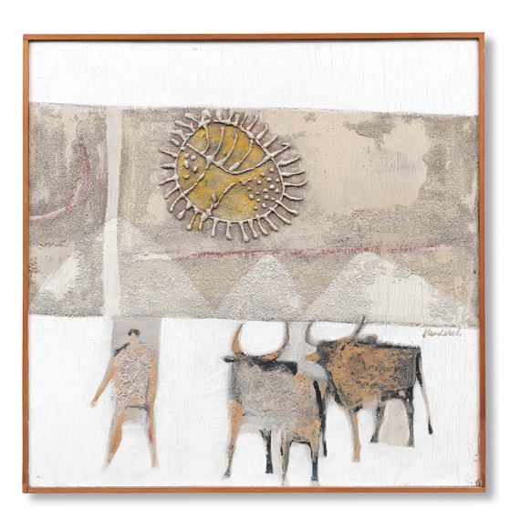 Untitled (Saurashtra Village Life) by Vinod Shah, circa late 1960s