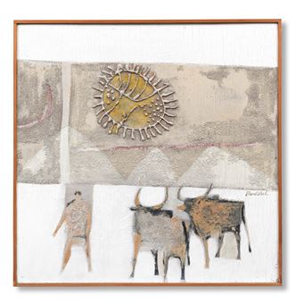 Untitled (Saurashtra Village Life) - Vinod Shah