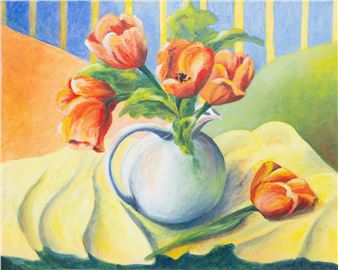 Still Life with Tulips - Leone Hutch