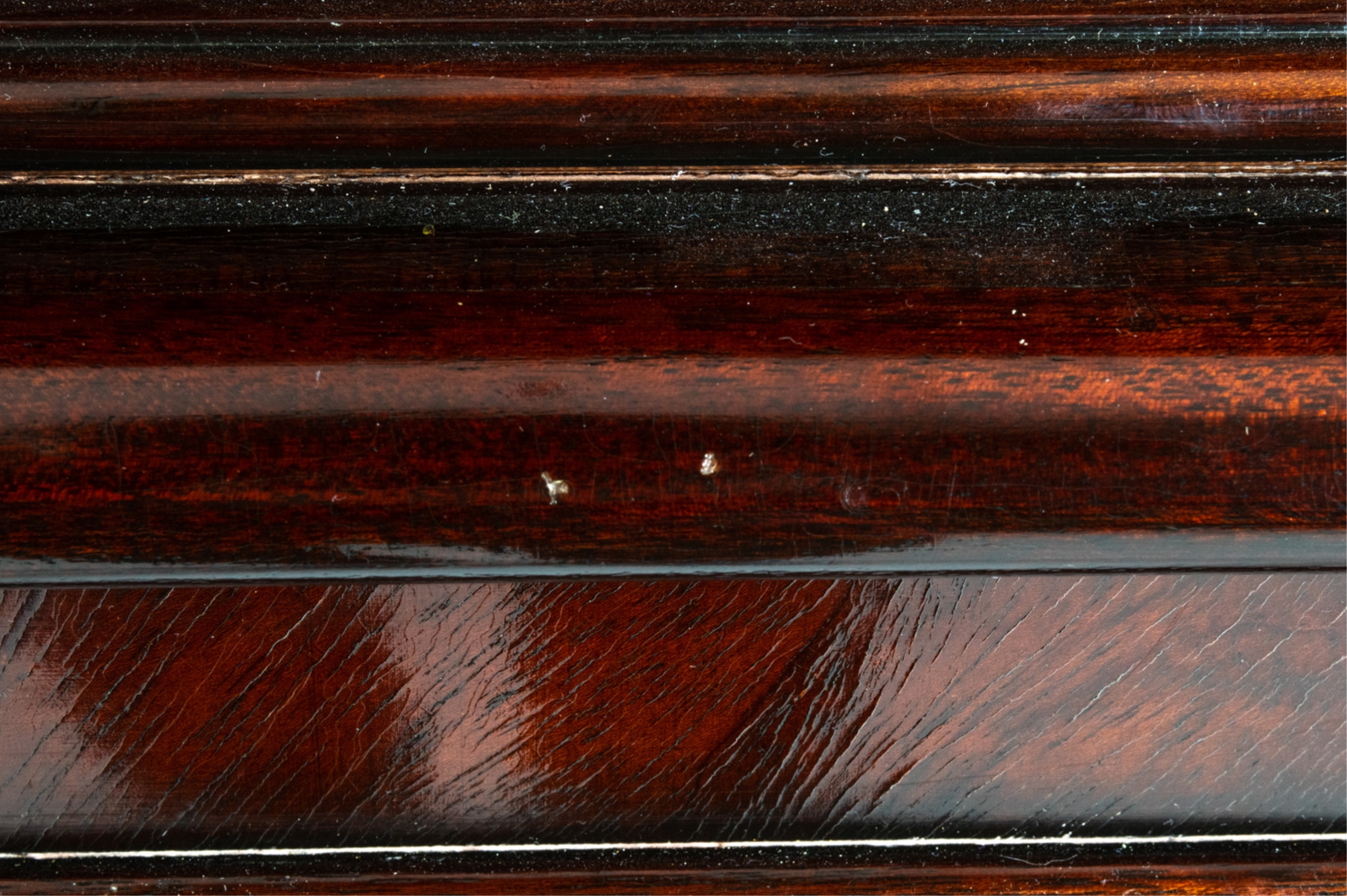 Artwork by W. Montague, PAIR W. MONTAGUE FLAME MAHOGANY DISPLAY CABINETS, Made of mahogany